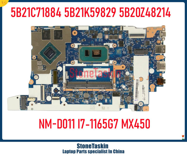 StoneTaskin NM-D011 For Lenovo Thinkpad E14 Gen 2 Laptop Motherboard I7-1165G7 DDR4 MX450 2GB 5B21C71884 5B21K59829 5B20Z48214