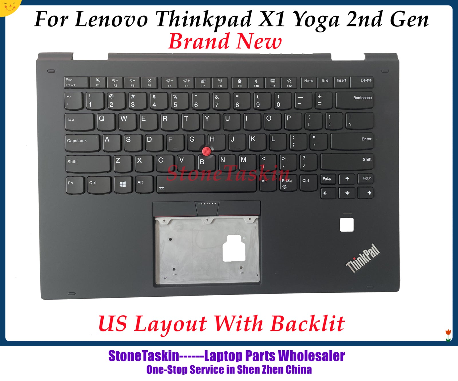 thumbnail image 2 of Genuine Lenovo ThinkPad X1 Yoga Gen 2 Keyboard - US English - 01HY808, 0YH848, 01HY928, 01HY888 (Pull) 2 of 4