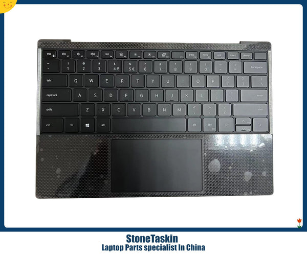 StoneTaskin New Laptop Palmrest for DELL XPS 13 9300 P117G 0Y75C4 Y75C4 AQ2Q1000103 with English US Keyboard Black Upper case