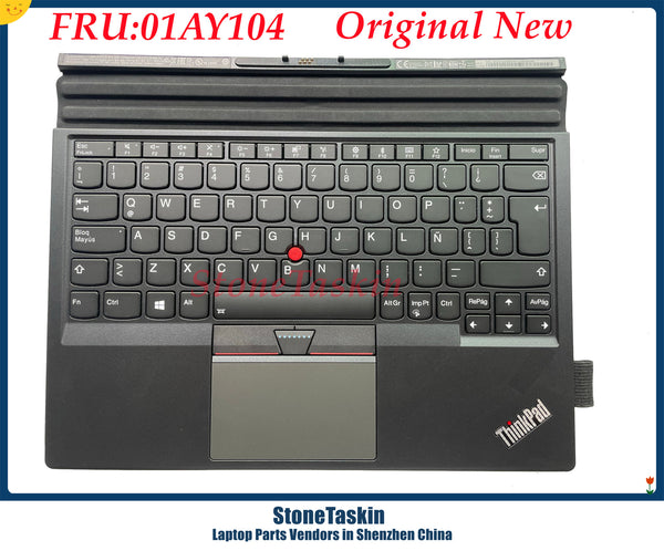 StoneTaskin New Original Latin Spainish Base Portable Backlit Thin Keyboard for Lenovo Thinkpad X1 Tablet 2nd 1st Gen 01AY104