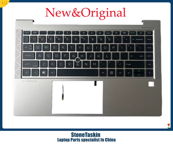 StoneTaskin New for HP ELITEBOOK 840 745 845 G8 G7 laptop Keyboard Palmrest Case shell M07090-001 M36312-001 Silver w Backlit