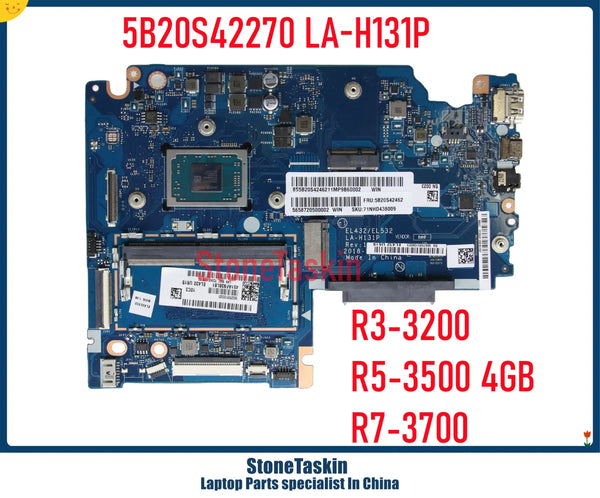 StoneTaskin OEM EL432/EL532 LA-H131P 5B20S42270 For Lenovo Ideapad S340-14API Motherboard R3 R5 R7-3700U 4GB DDR4 Mainboard