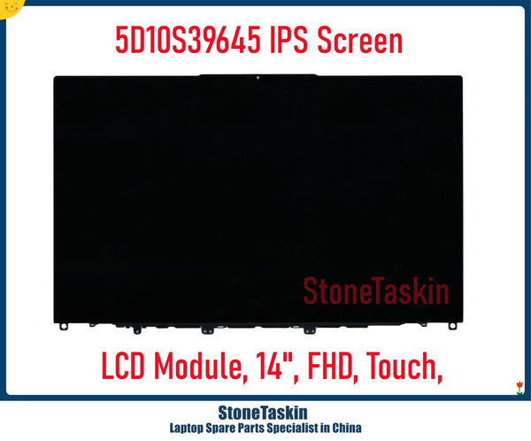 StoneTaskin Original 5D10S39645 For Lenovo Yoga Slim 7 14ARE05 Laptop 30PIN LCD Screen LED Assembly Display IPS FHD With Frame