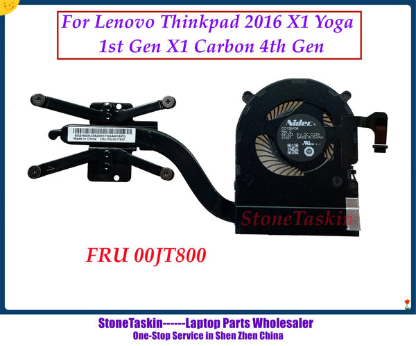 StoneTaskin Original CPU Cooler Cooling Fan for Lenovo ThinkPad X1 Yoga 1st X1 Carbon 4th Heatsink 00JT800 01AW976 Radiator