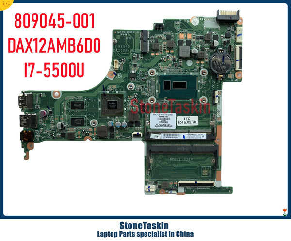 StoneTaskin Original For HP Pavilion 15-AB Laptop Motherboard 809045-501 809045-001 I7-5500U N16S-GT-S-A2 DAX12AMB6D0 2GB DDR3