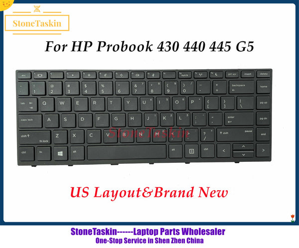 StoneTaskin Original High quality For HP for Probook 430 G5 440 G5 445 G5 Laptop Keyboard US layout without Backlit Fully Tested