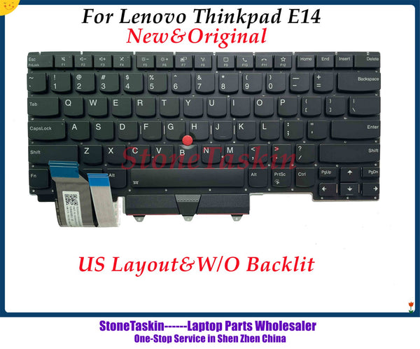 StoneTaskin Original High quality For Lenovo Thinkpad E14 Laptop Keyboard US layout without Backlit 100% Fully Tested