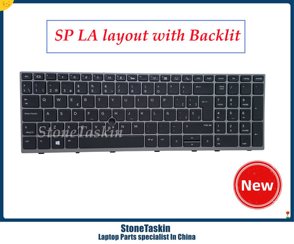 StoneTaskin Original L14366-071 For HP Elitebook 850 G5 G6 755 G5 Zbook 15u G5 G6 LA SP layout Keyboard with Backlit New Tested