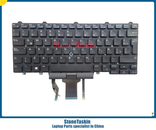 StoneTaskin Original Latin laptop keyboard for Dell Latitude E5450 E5470 E7450 E7470 with backlit 0KFHY6 PK1313D4B21 New Tested