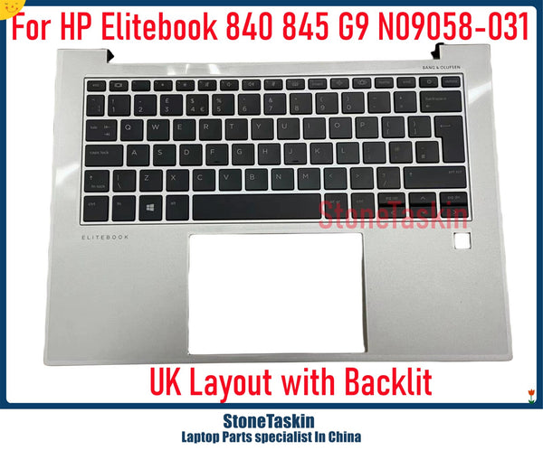 StoneTaskin Original New For HP Elitebook 840 845 G9 14 Inches Laptop Keyboard Sliver Plamrest W Backlit N09058-031 Assemeably