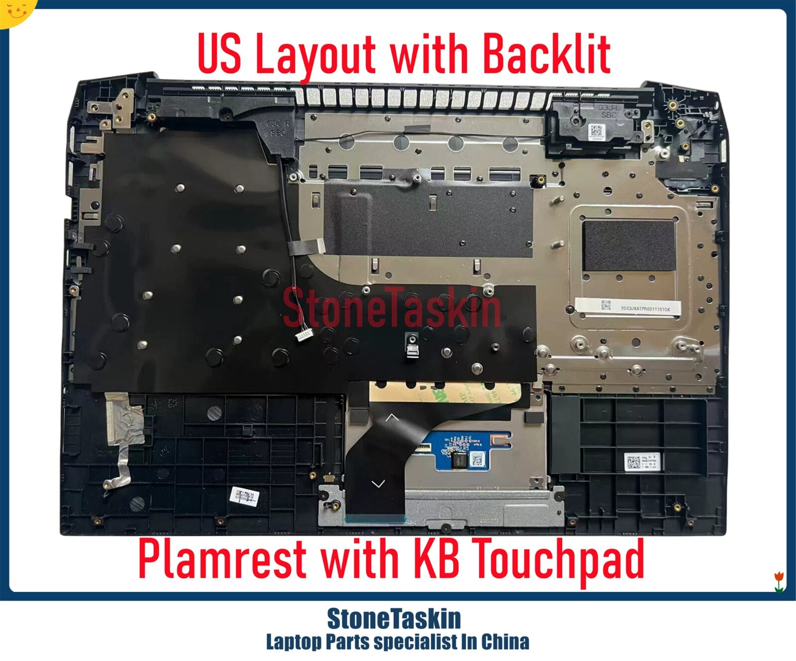 StoneTaskin Original US Standard Keyboard with Backlit Plamrest for HP