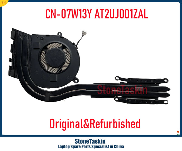 StoneTaskin Refurbished CN-07W13Y AT2UJ001ZAL For Dell Latitude 5510 15.6 Inches CPU Cooling Fan With Heatsink Rediator Tested