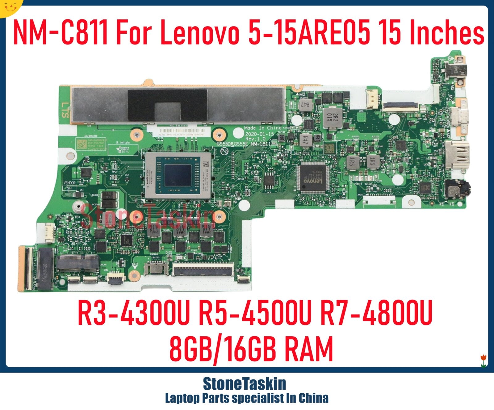 StoneTaskin Refurbished NM C811 For Lenovo IdeaPad 5 15ARE05 Laptop Mo