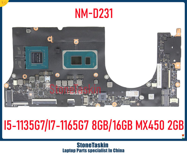 StoneTaskin Refurbished NM-D231 For Lenovo Yoga Slim 7 Pro-14IHU5 Laptop Motherboard I5-1135G7 I7-1165G7 8GB 16GB RAM MX450 2GB