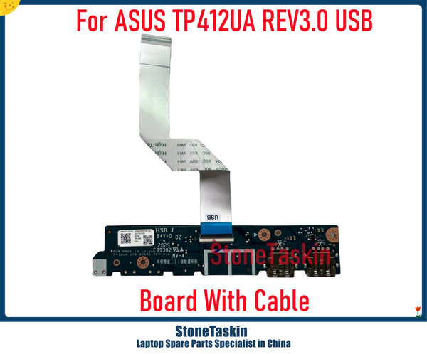 StoneTaskin Refurbished Original For ASUS VivoBook Flip 14 TP412UA TP412FA TP412 Reader USB Interface Board Switch Power W Cable