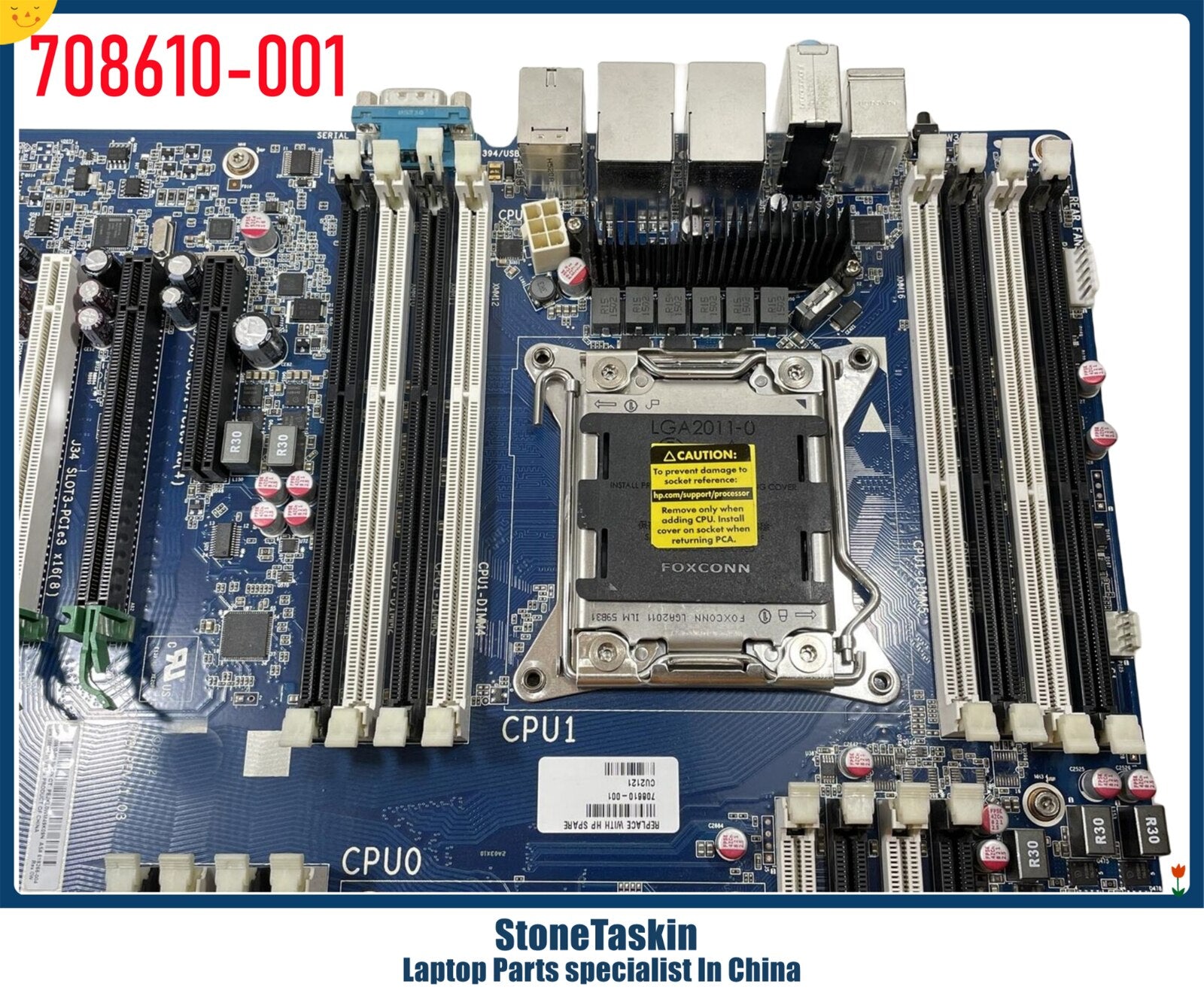 708610-001 for Z820 Workstation Motherboard REV:1.03 618266-003 Support V2 CPU StoneTaskin StoneTaskin 708610-001 For HP Z820 WorkStation Motherboard