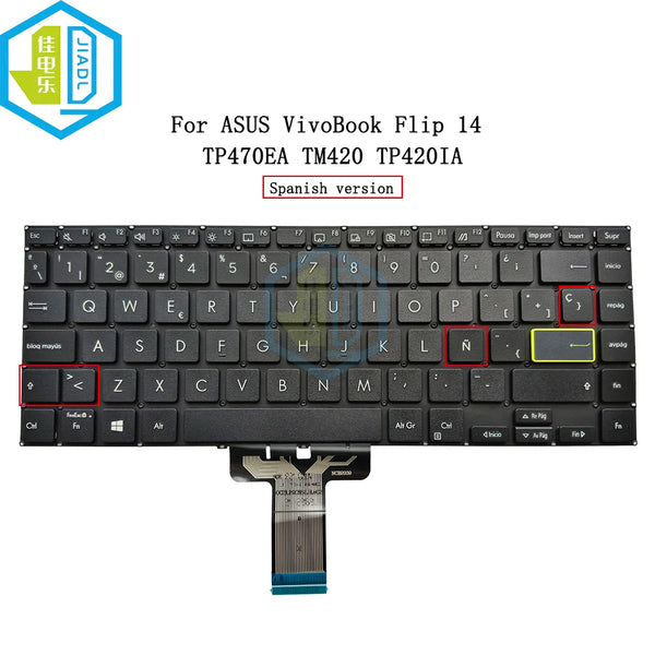 TP420 SP Laptop Keyboard For ASUS VivoBook TM420 TP420UA TP420IA TM420IA Replacement Keyboard HQ21013065000 ASM19C86I0-H18 Fast Free Shipping