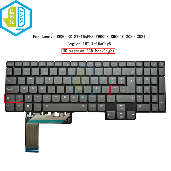 UK FR RGB Backlight Keyboard For Lenovo Legion S7-16APH8 7-16ACHg6 SN21B45035 Fast Free Shipping