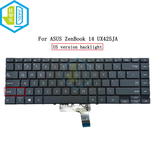 US English Backlit Keyboard For ASUS ZenBook 14 UX425 UX425E UX425EA UX425JA U4700 UM425 Gray color Laptop Keyboard Teclado New Fast Free Shipping