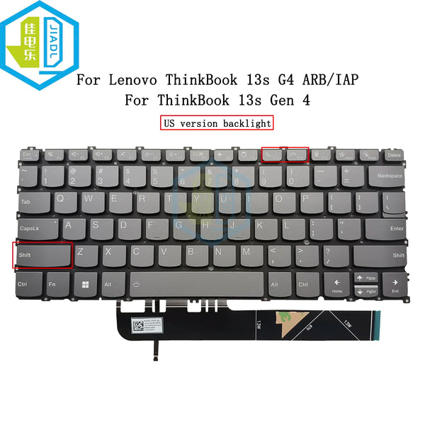 US English Laptop Backlit Keyboard For Lenovo Thinkbook 13s G4 ARB 13s G4 IAP 13S Gen4 Laptop Keyboard US Gray SN21E38279 Fast Free Shipping