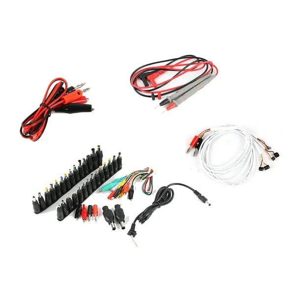 Universal Laptop Notebook AC DC Jack Power Supply Adapter Connector Plug + Multimeter Probe +Phone Current Test Cable For Repair
