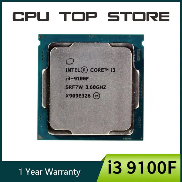 Used Intel Core i3 9100F 3.6GHz SRF7W/SRF6N Quad-Core Quad-Thread CPU 65W 6M Processor LGA 1151