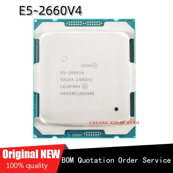 Brand New Used for E5-2660V4 E5 2660 V4 SR2N4 2.0GHz Fourteen nuclei 35M LGA 2011-3 CPU E5 2660V4 Processor Warranty