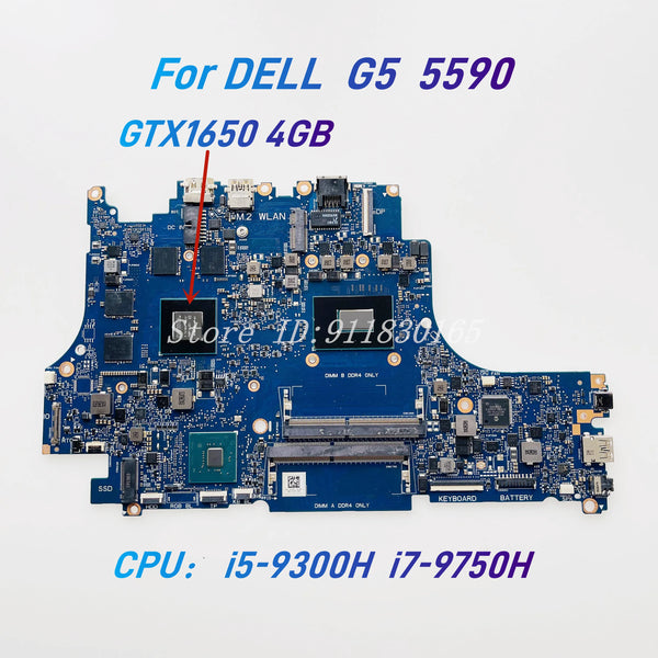 VULCAN17_N18P For DELL G5 5590 Laptop Motherboard CN-0C32VF 0KW84T With I5-9300H I7-9750H CPU GTX 1650 4G GPU DDR4 Mainboard