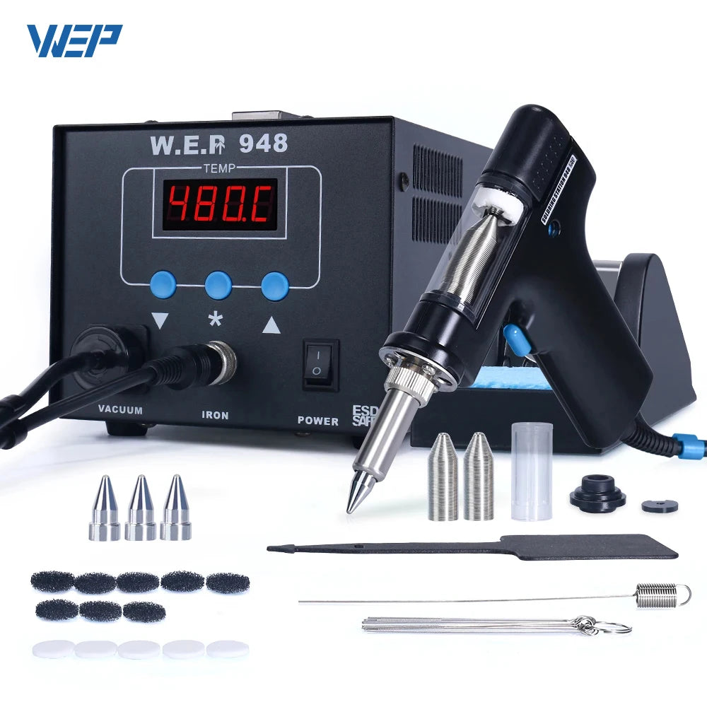 High Quality Brand New WEP 948 Suction Tin Gun Soldering Station 90W D ...