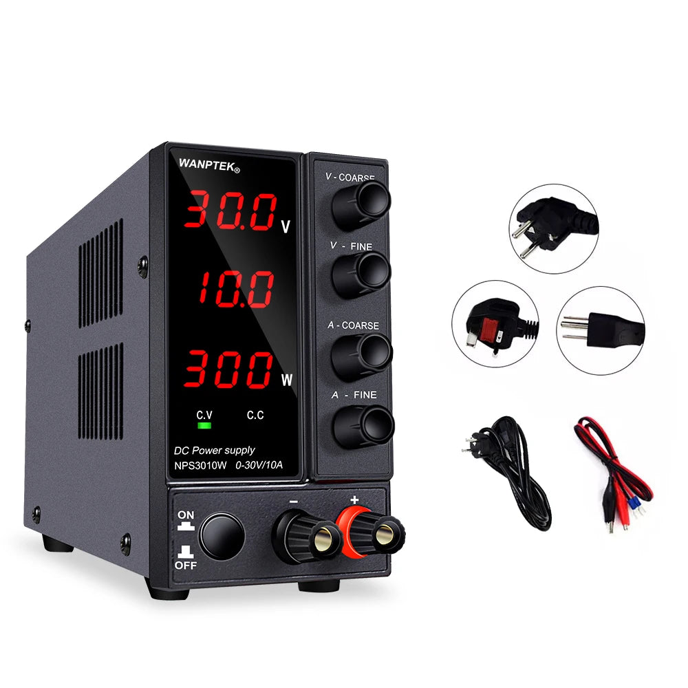 StoneTaskin Wanptek Adjustable DC power supply 30V 10A 60V 5A Lab Benc