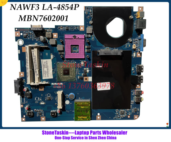 Wholesale MBN7602001 NAWF3 LA-4854P Laptop Motherboard For Acer Emachines 5732 5732Z E525 GL40 DDR3 MBNAK02001 Fully Tested