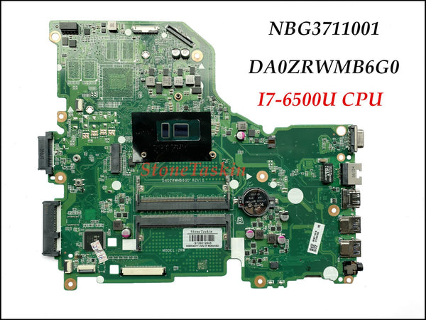 Wholesale NBG3711001 For Acer Aspire E5-574 Laptop Motherboard DA0ZRWMB6G0 Mainboard SR2EZ I7-6500U CPU DDR3 Fully Tested