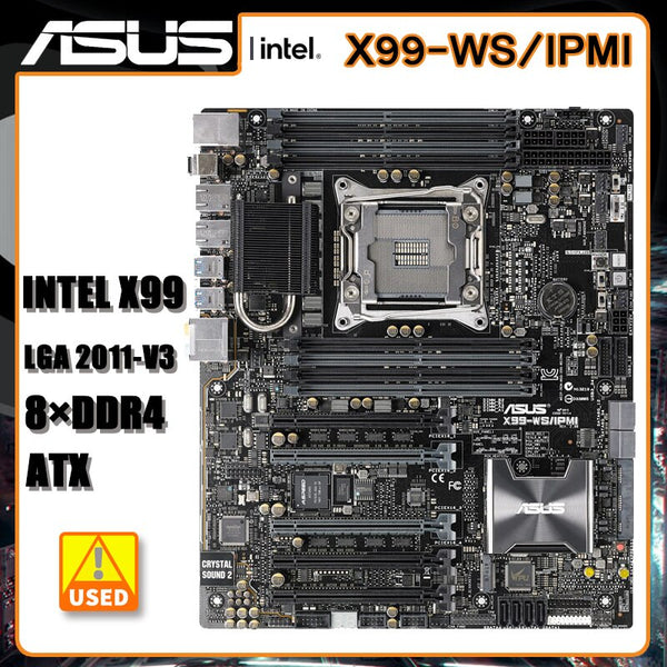 StoneTaskin X99 Motherboard ASUS X99-WS/IPMI Motherboard LGA 2011-V3 8×DDR4 PCI-E 3.0 USB3.0 M.2 SATA III USB3.0 ATX