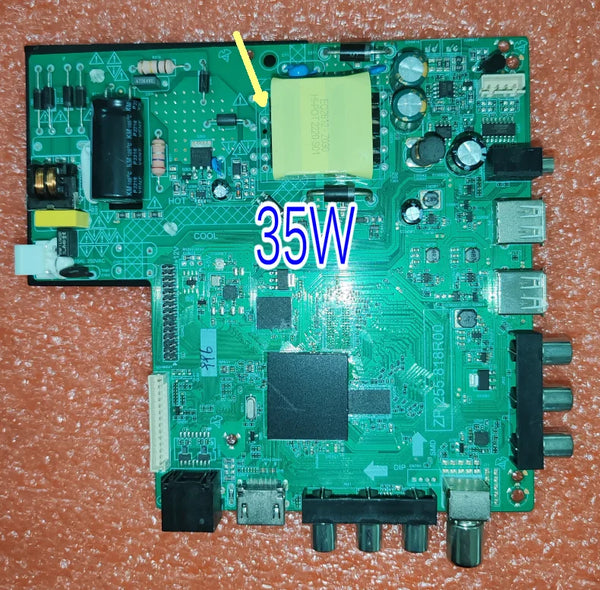 ZP.255.818R00 Network WiFi three in one TV motherboard, physical photo, tested for  36--62V 600ma  max  25w