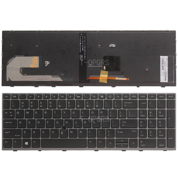 StoneTaskin New For HP EliteBook 850 G5 850 G6 755 G5 Keyboard Silver Frame Backlit US