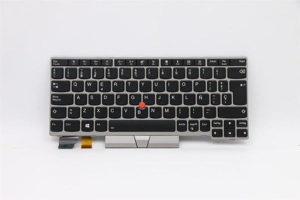 StoneTaskin For Lenovo ThinkPad L13 Laptop Keyboard Spanish Layout Silver With Backlit 01YP850