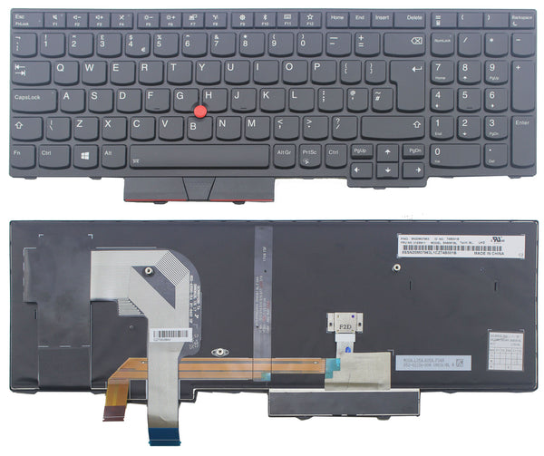 StoneTaskin Original Brand New Black UK Backlit Keyboard Black Frame For Lenovo ThinkPad P52S MT 20LC T570 20H9 Notebook KB Fast Shipping