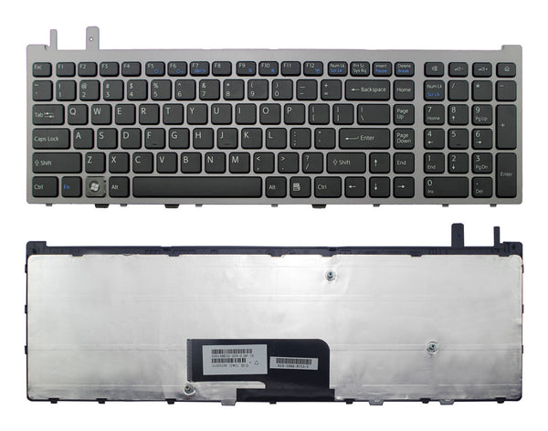 StoneTaskin Original Brand New Black US Keyboard Grey Frame For Sony VGN-AW15 VGN-AW16 VGN-AW17 VGN-AW18 Notebook KB Fast Shipping