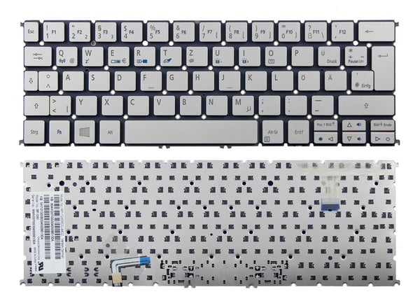 StoneTaskin Original Brand NewSilver Backlit German Laptop Keyboard For Acer Aspire S7-191 S7-192 KB