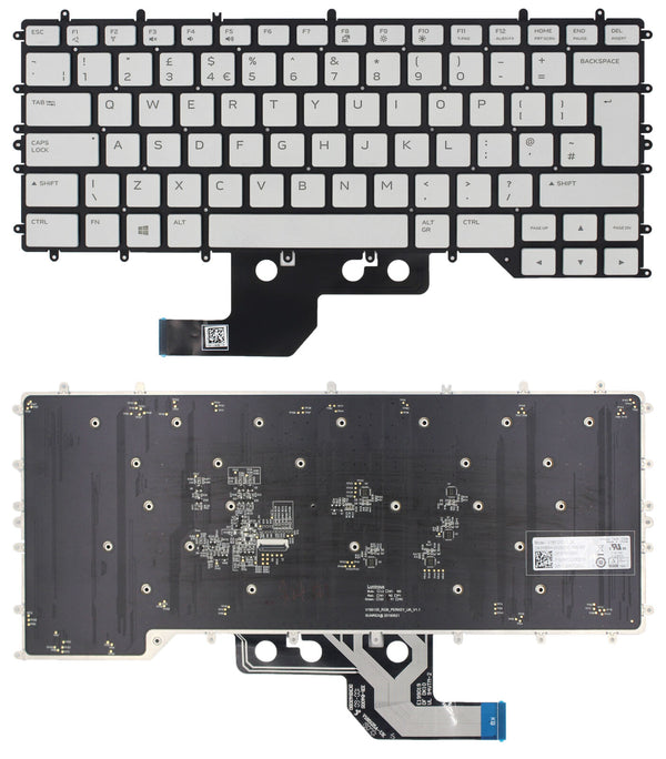 StoneTaskin Wholesale Original White Backlit UK Laptop Keyboard RGB Per Key For Dell Alienware m15 R2 R3 R4 0Y00RH KB