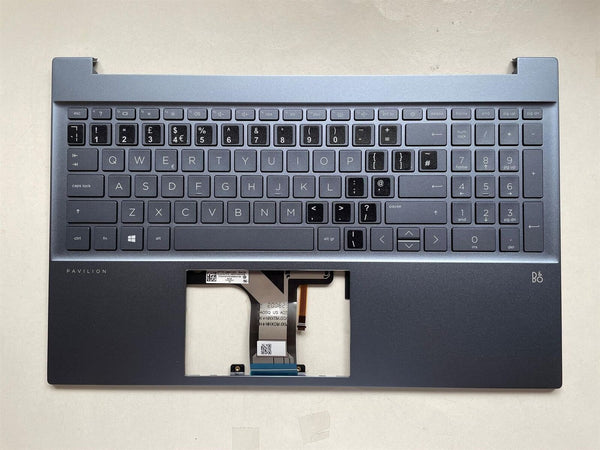 StoneTaskin For HP 15-EG 15-EH M14602-031 M08920-031 UK English Keyboard Palmrest With Sticker