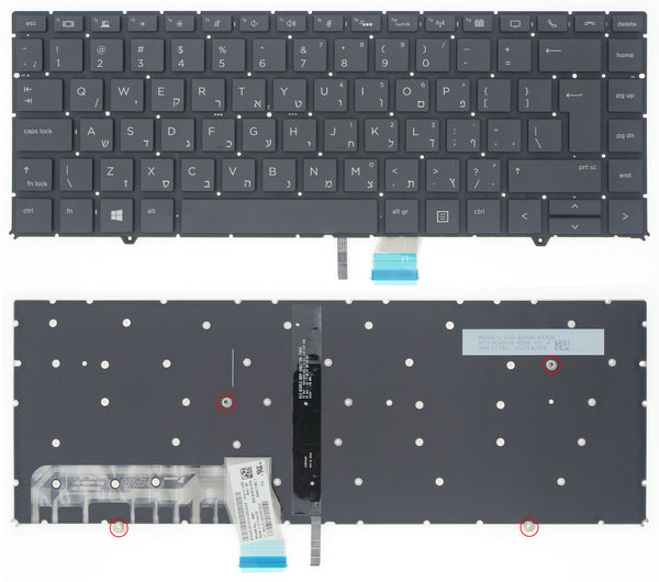 StoneTaskin Original Brand New Black Hebrew Backlit Laptop Keyboard For HP ZBook Studio G5 Mobile Workstation x360 KB