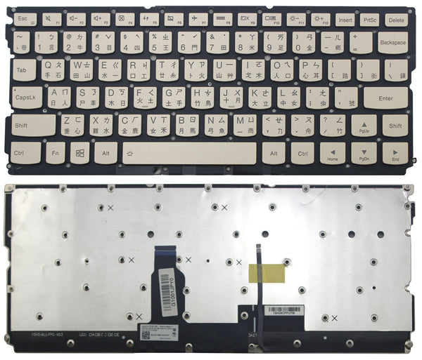 StoneTaskin Original Brand New Gold CN Chinese English Backlit Keyboard For Lenovo Yoga 900s-12ISK Notebook KB Fast Shipping