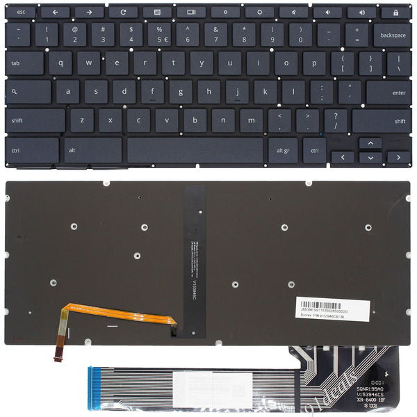 StoneTaskin Original New US UI black keyboard with backlit for HP Chromebook V153946CS1 (small enter)Notebook KB Keyboard Fully Tested Free Shipping