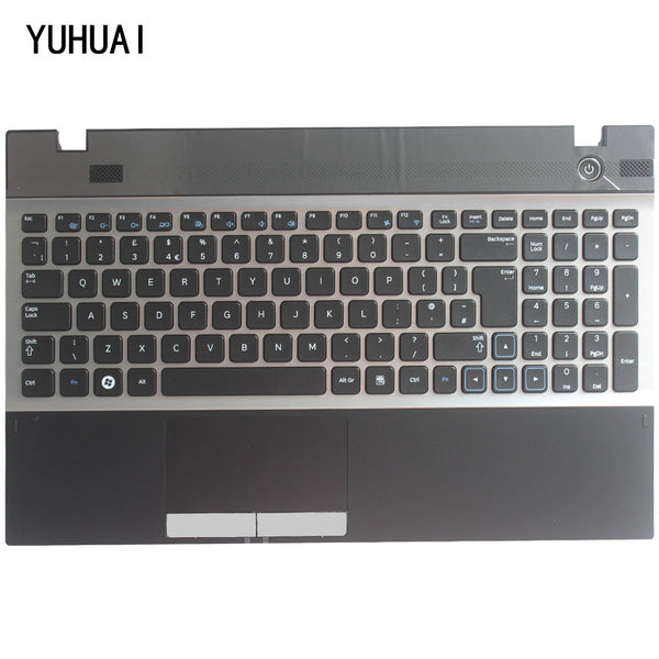 StoneTaskin For For Samsung UK Keyboard NP300V5A NP305V5A 300V5A BA75-03246C Palmrest TouchPad Fully Tested Free Shipping