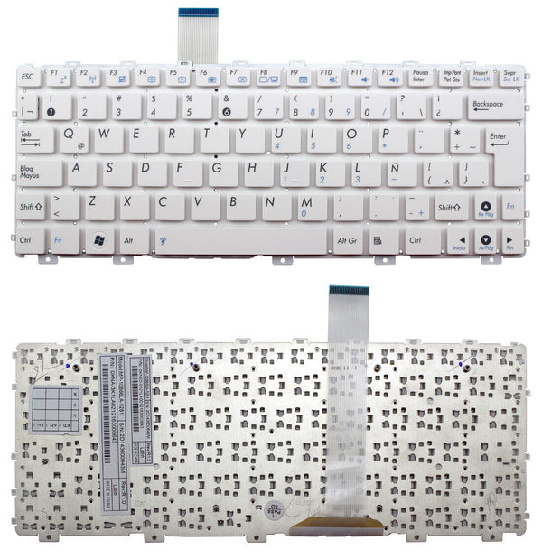 StoneTaskin Original Brand New White Latin Spanish Keyboard For ASUS Eee PC 1018P 1018PB 1025C 1025CE R011CX Notebook KB Fast Shipping
