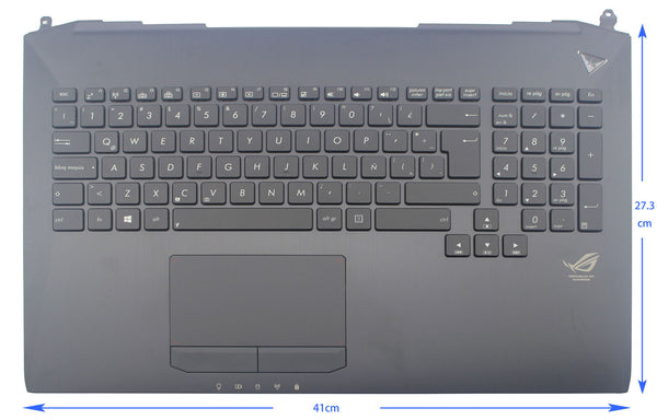 StoneTaskin Original Brand New Black Backlit Latin Spanish Keyboard Black Palmrest For ASUS G750 G750JS G750JW