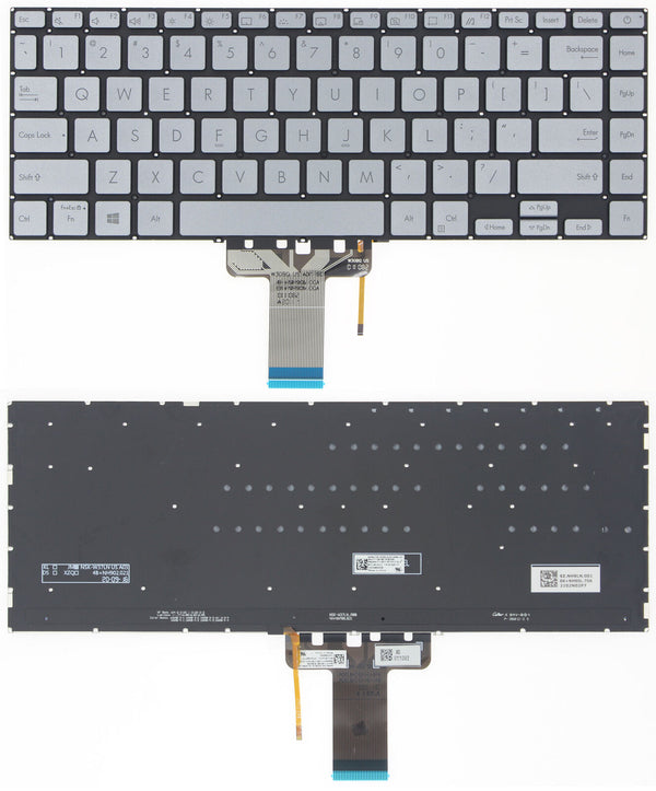 StoneTaskin Original Brand New Silver US Backlit Laptop Keyboard For ASUS X421 X421DA ZenBook 14 UX434IQ  Notebook KB Free Fast Shipping