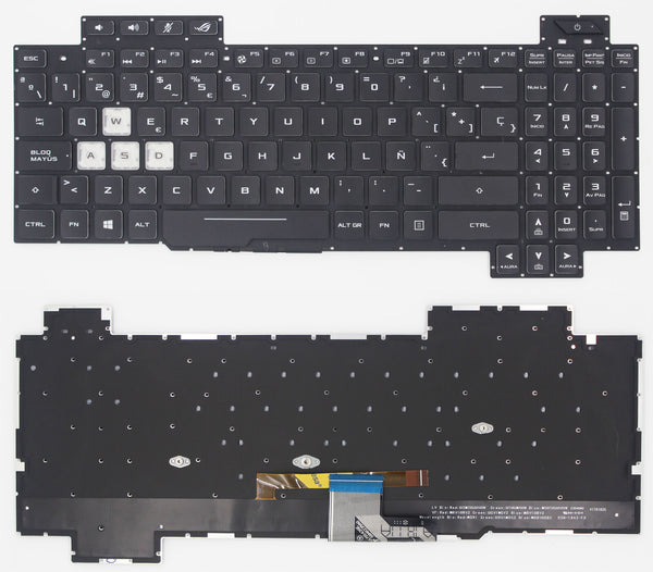 StoneTaskin Brand New Original Black Spanish RGB Backlit Keyboard For ASUS ROG STRIX SCAR II GL704 GL704GW