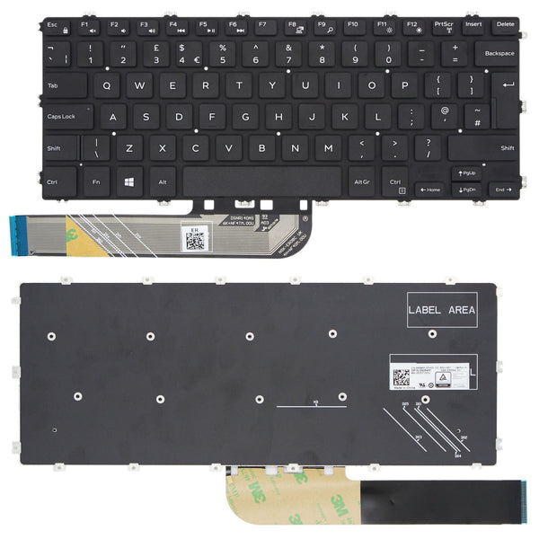StoneTaskin Wholesale Original Black UK Laptop Keyboard For Dell Inspiron 5482 2-in-1 7386 7586 Latitude 3400 KB